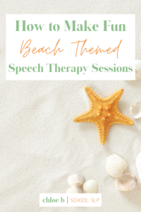 starfish on a beach with a title about ocean themed therapy