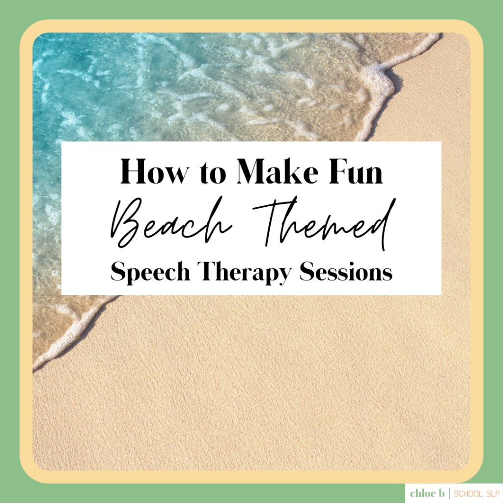 a beach with words about beach themed therapy ideas