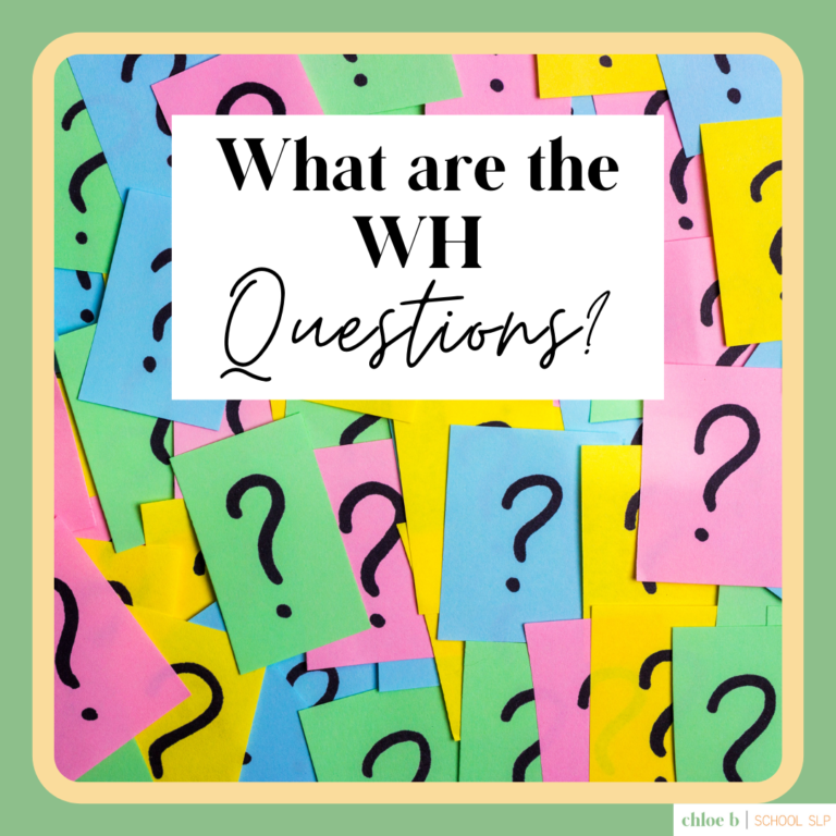 What Are The WH Questions? - Chloe B School SLP